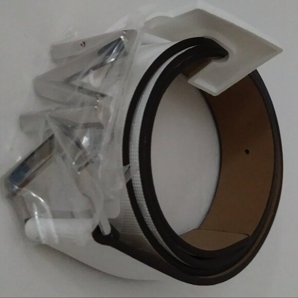 Michael Kors White Monogram XL Belt main image 7